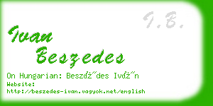 ivan beszedes business card